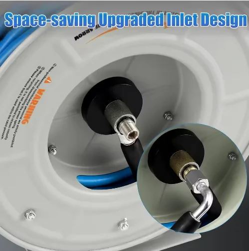 New Automatic telescopic reel, strong industrial spring lubricating oil reel, high pressure water flushing drum