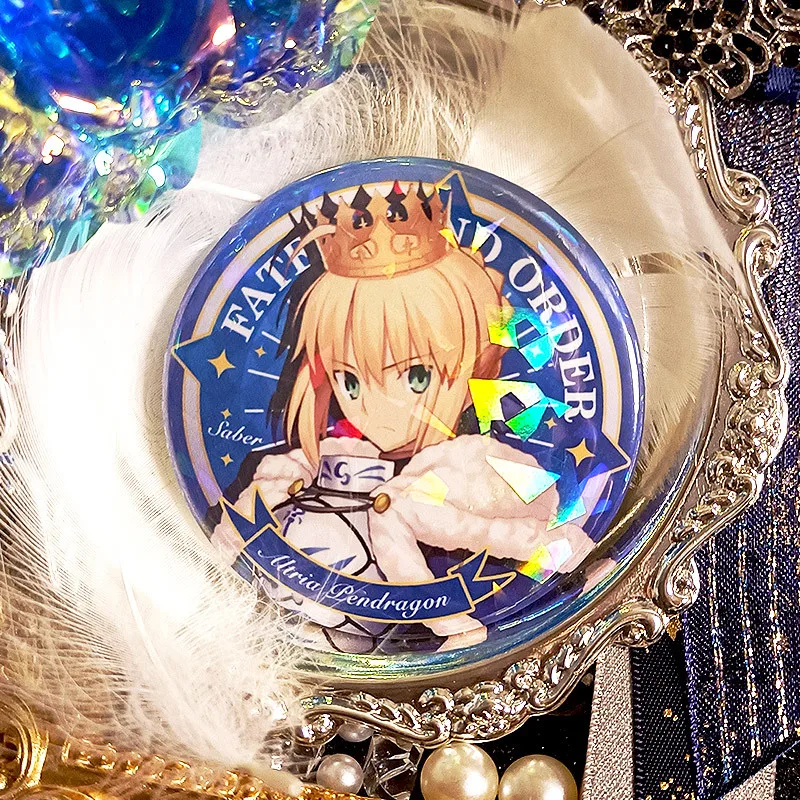 Fate Anime Peripheral Badge Altria Pendragon Assassin Alter Lily Backpack Jacket Deco Brooches Clothes Accessories Gift