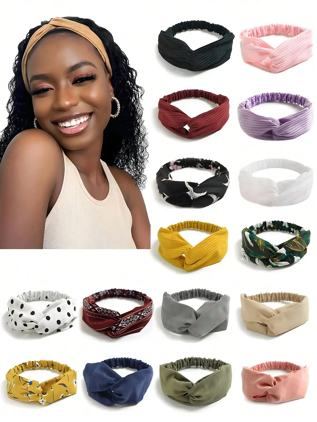 

5/10pcs Classic Criss-Cross Knitted Headband Facial Wash Elastic Headwrap Solid Color Absorbent Fashion Handmade Hairband For Women, Multiple Colors Available, Hair Accessories Fall Winter Hair Band For Vacation Outfits Woman Elegant Scarf Women Bandana S