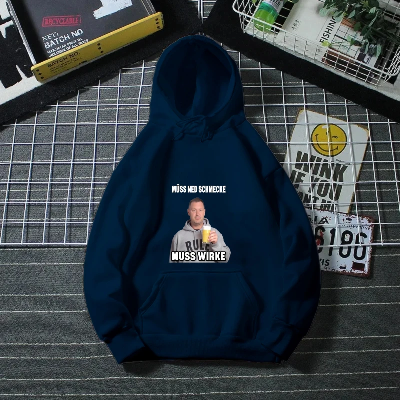 هوديي للرجال والنساء باللون الأزرق الداكن بطباعة شعار Xoriet هوديي كاجوال ملابس الشارع الشهير للارتداء اليومي والأنشطة الخارجية