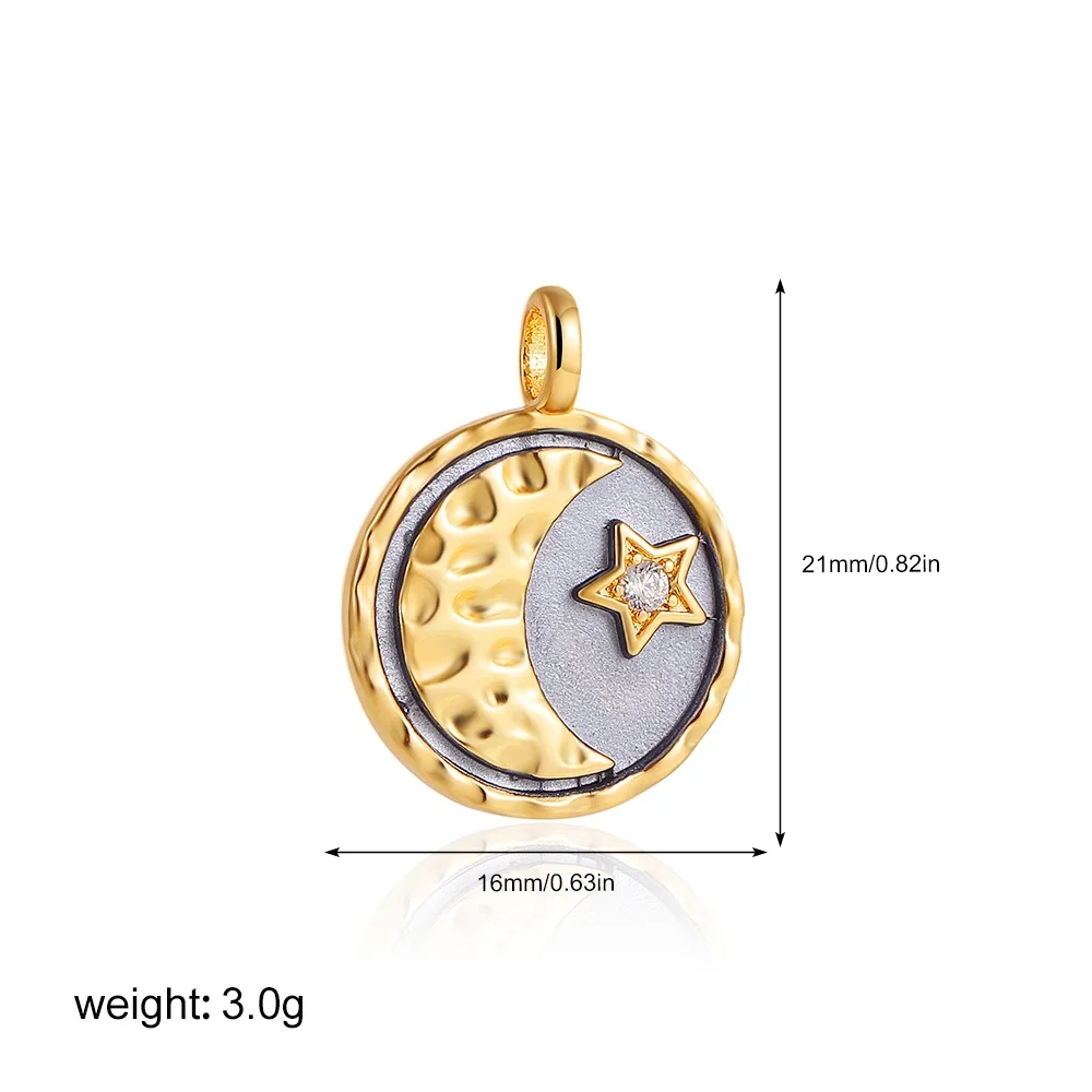 Exquisite wasserdichte Mond Stern Sonne böse Augen Anhänger für Frauen Charms Gold Farbe DIY Zubehör Edelstahl Schmuck