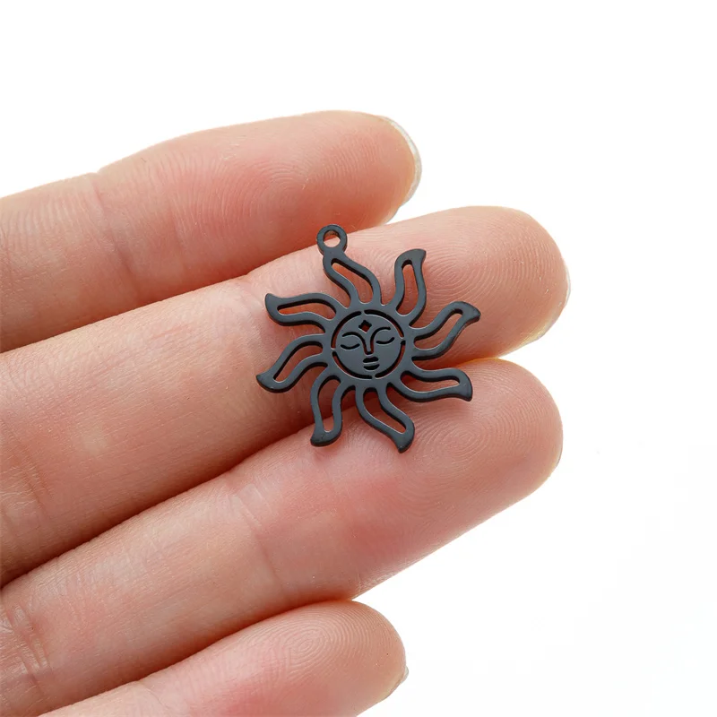 Sun Moon And Star Charm Bracelet Kit Making Supplies Diy Stainless Steel Necklace Pendant Jewelry Creation Trinket Decoration