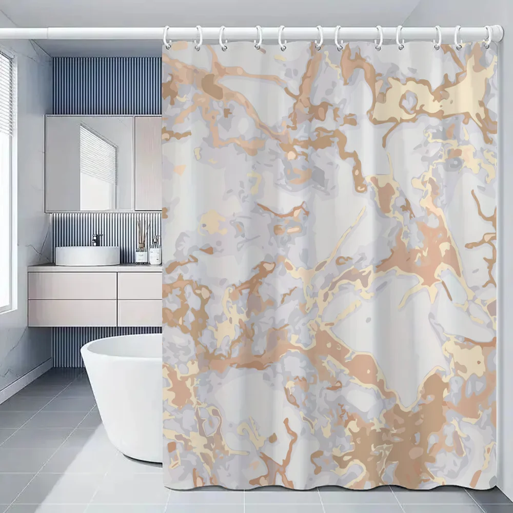 Marble Curtain for Shower Curtains for the Home Waterproof Fabric Bathroom Curtains Accessories Bath Bedrooms Shade Opaque