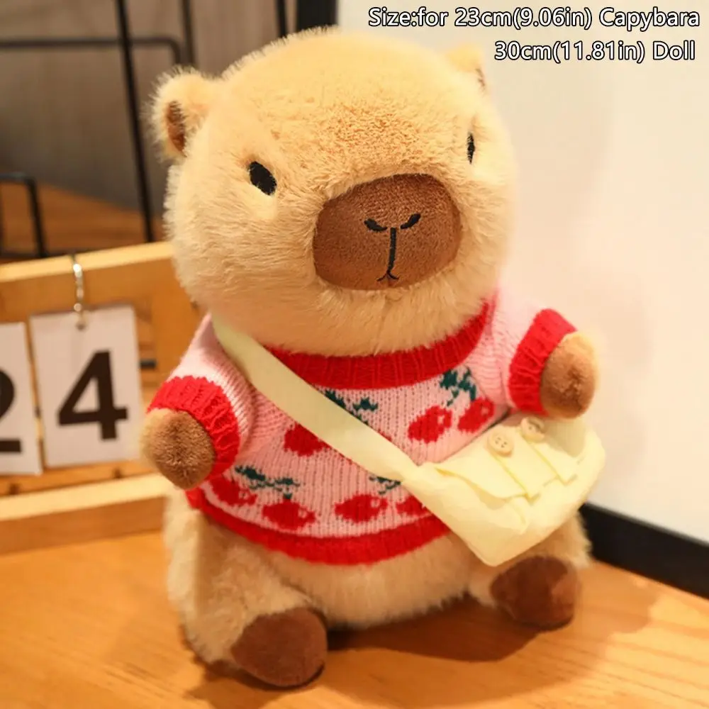 Cute Capybara Stuffed Animal Doll with Sweater DIY Doll Dress Up Capybara Plush Toy for Kids Girls Gift