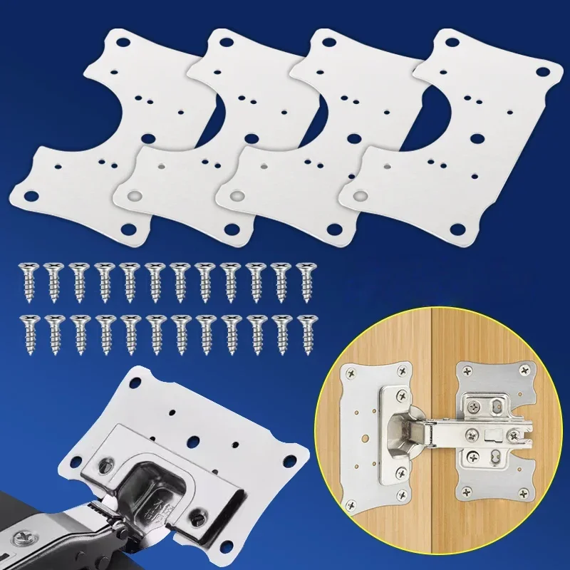 2/10 pieces High Quality Hinge Repair Plate For Cabinet Furniture Hinges Mounting,Kitchen Cupboard Door Fixing Plate, Home Tools