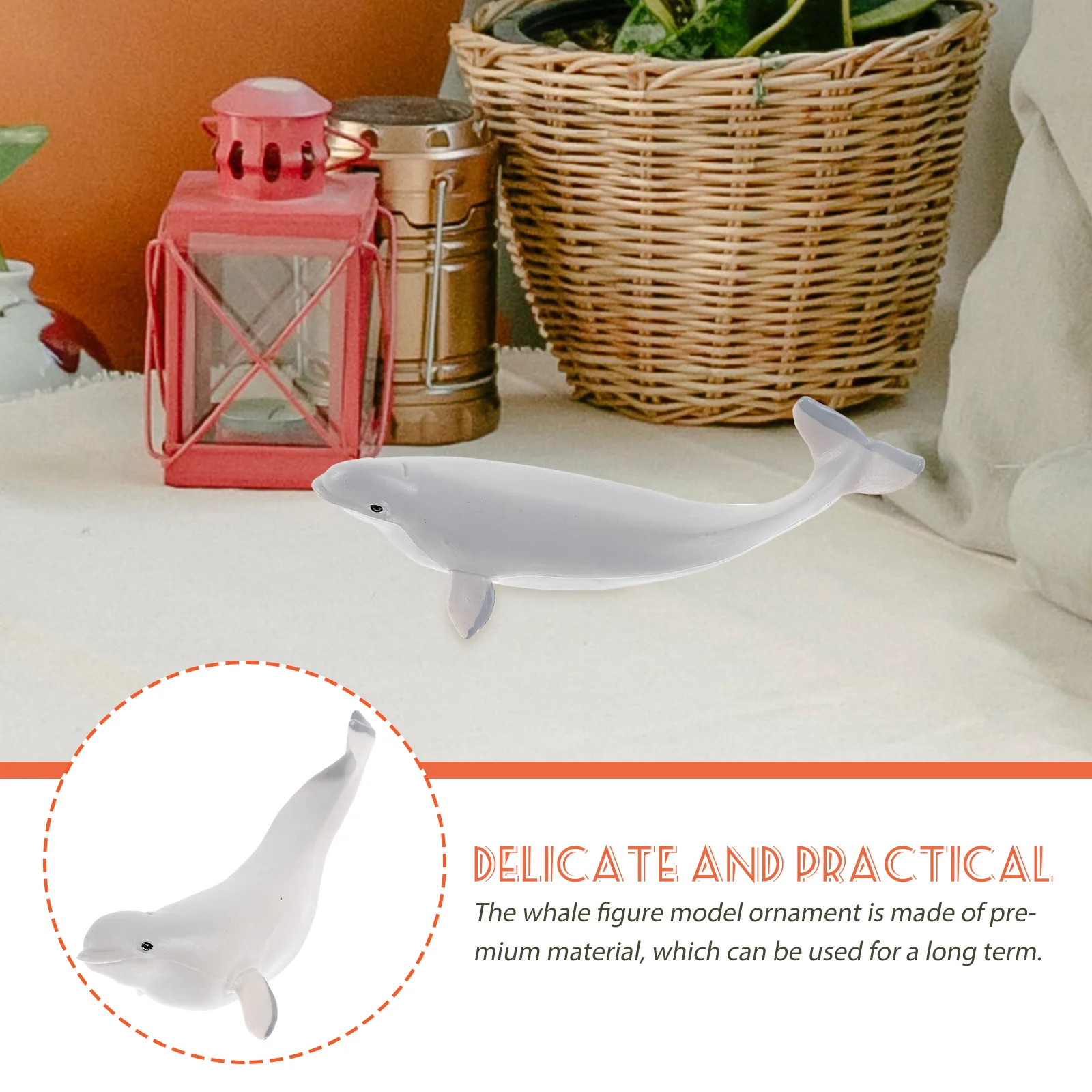 Beluga Model Toy Whale Sculpture Simulation Animal Figurines Fake Marine Figure Recognition Realistic Figures Lifelike