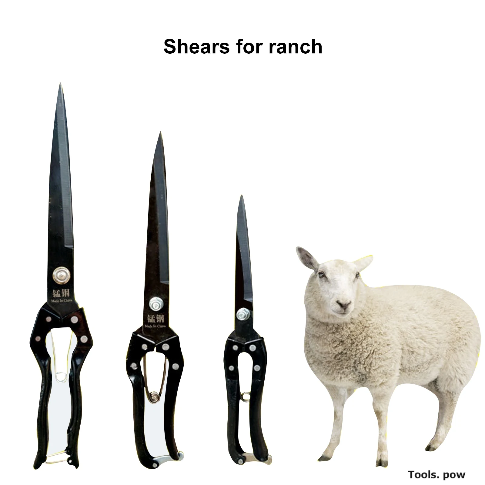 Sheep Wool Scissors Cow Lamb Hair Trimmer Shearing Farm Animal Goat Household Pet Manual Cutter Sharping Shears