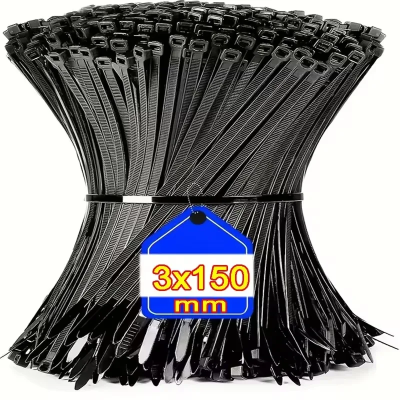 100 Stück Nylon-Kabelbinder, verstellbare, selbstsichernde Kabelbinder, Befestigungsschlaufen, wiederverwendbare Kunststoff-Kabelbinder für Zuhause und Büro