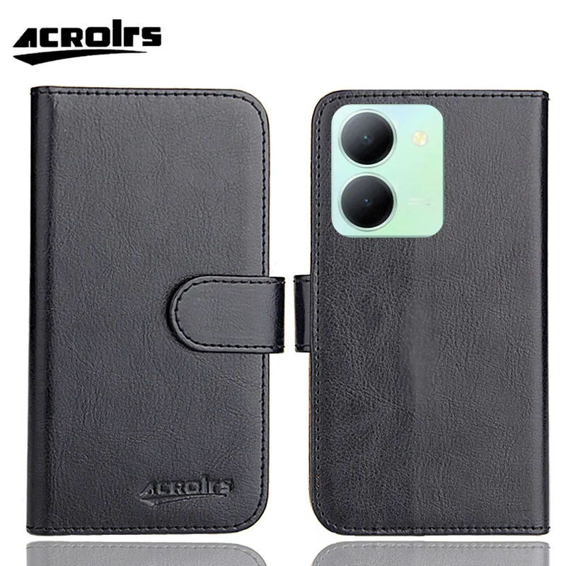 For Vivo Y78 Case 6.64" 6 Colors Flip Fashion Luxury Wallet Card Slots Leather Protective Cover Wallet Phone Cases