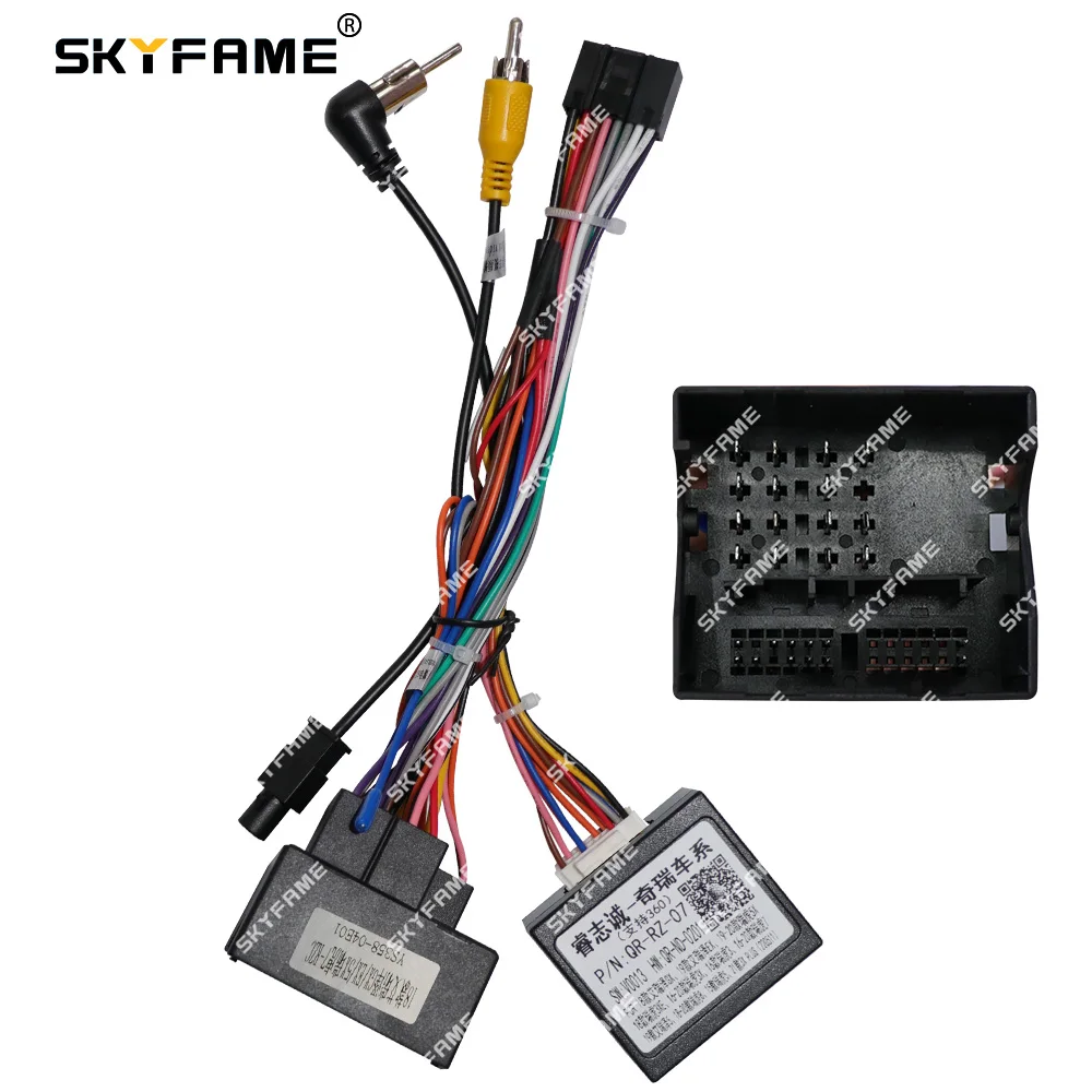 

SKYFAME Car Wiring Harness Adapter With Canbus Box Decoder For Chery Tiggo 7 Arrizo 5 EX 5X GX Android Power Cable QR-RZ-07