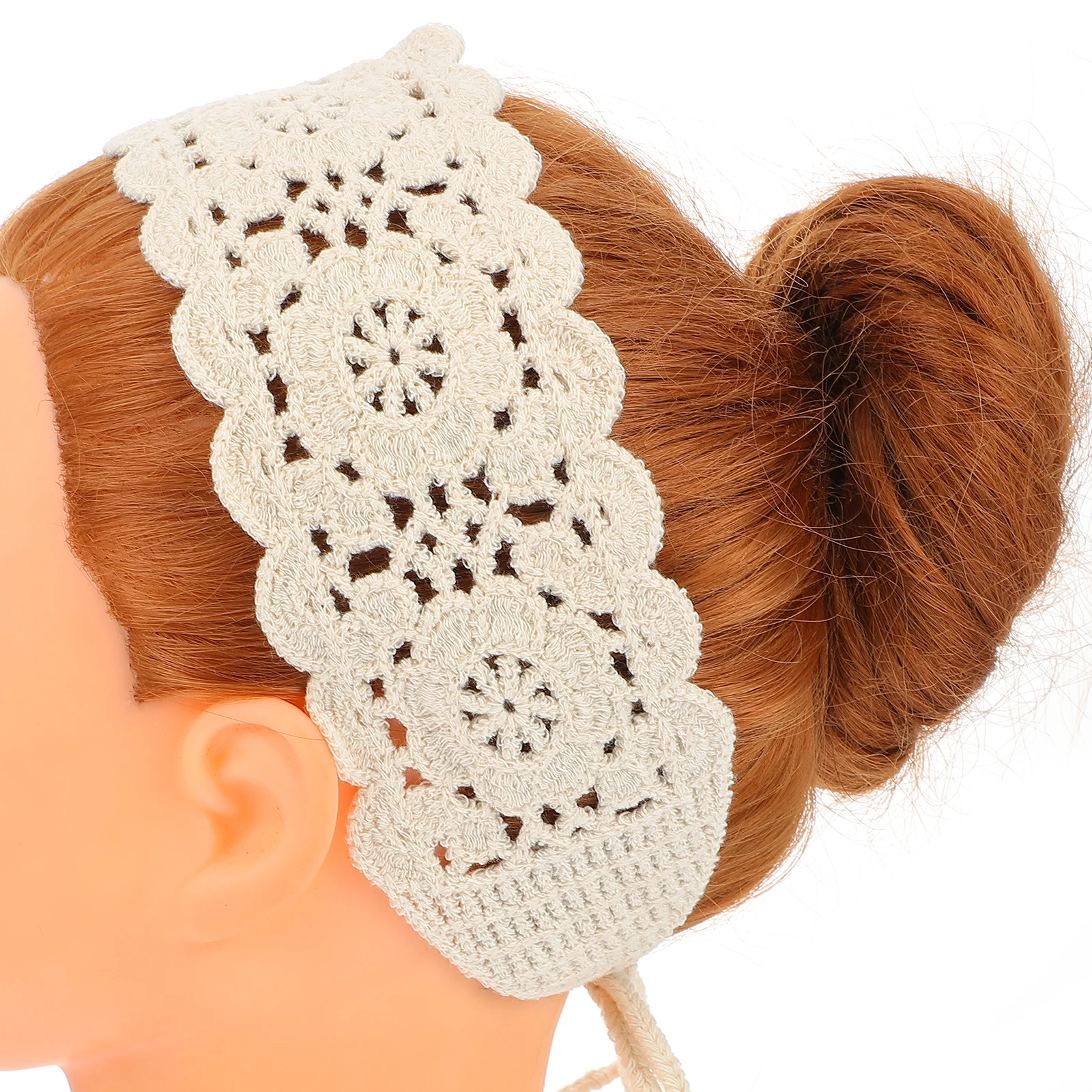 

Cotton Detachable Fake Collar Retro Lace Faux Collar Elastic Headb s Vintage Shawl Hair B Gifts Women Party Ceremonies Daily Use