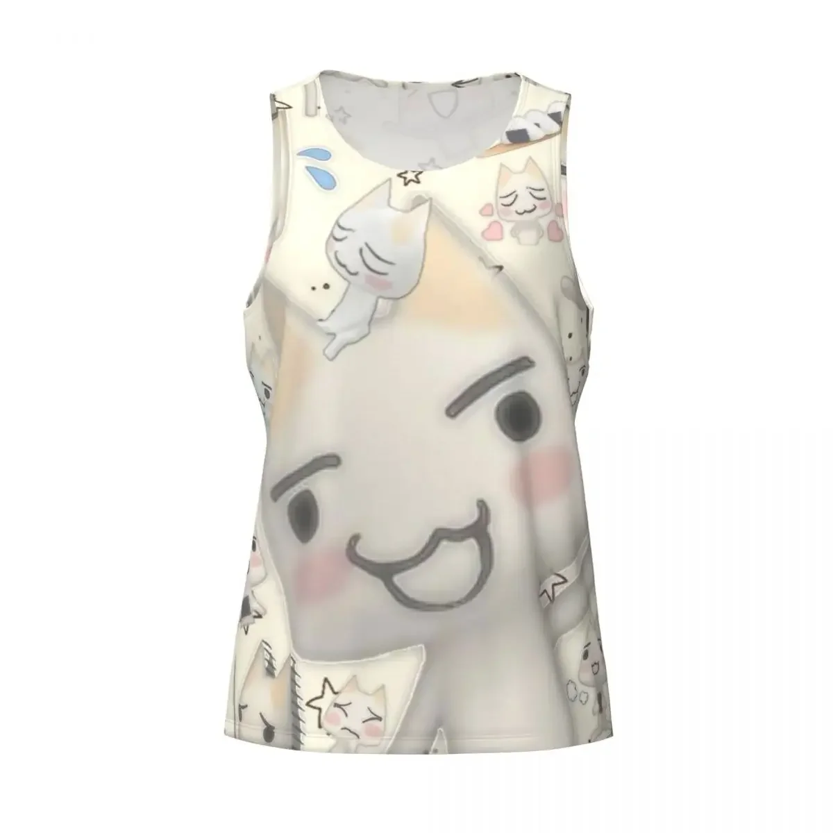 Quick Dry Cartoon Animation Toro Inoue Cat 7 Gym Tank Muscle Sleeveless Shirt Bodybuilding Breathable Vest