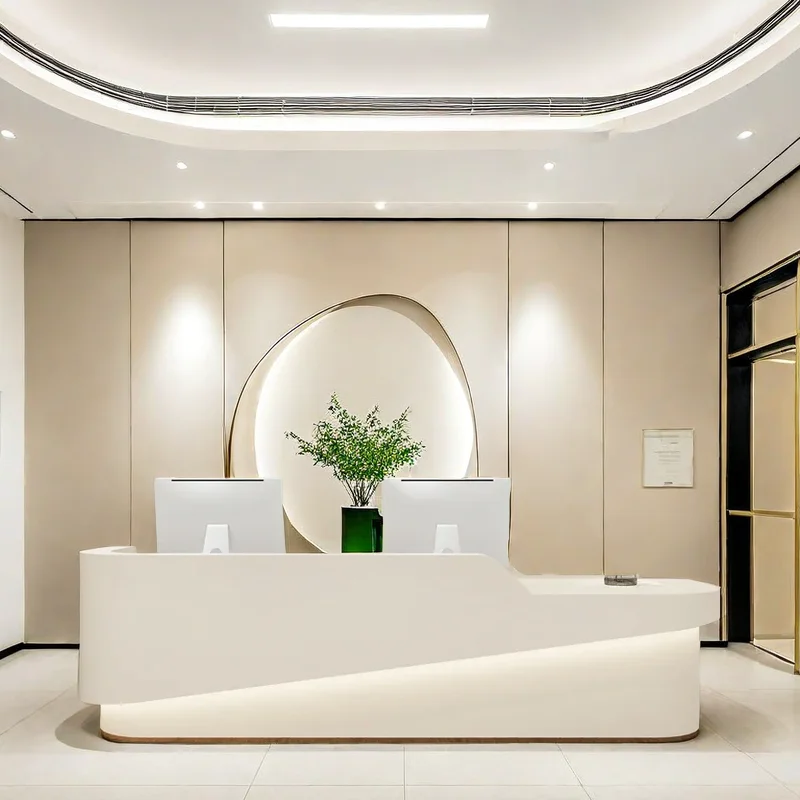 

Luxury Furniture Office Front Desk Reception Counter Clothes Salon Table Atelier Exhibitor Clothing Store Display Spa Bar Bureau