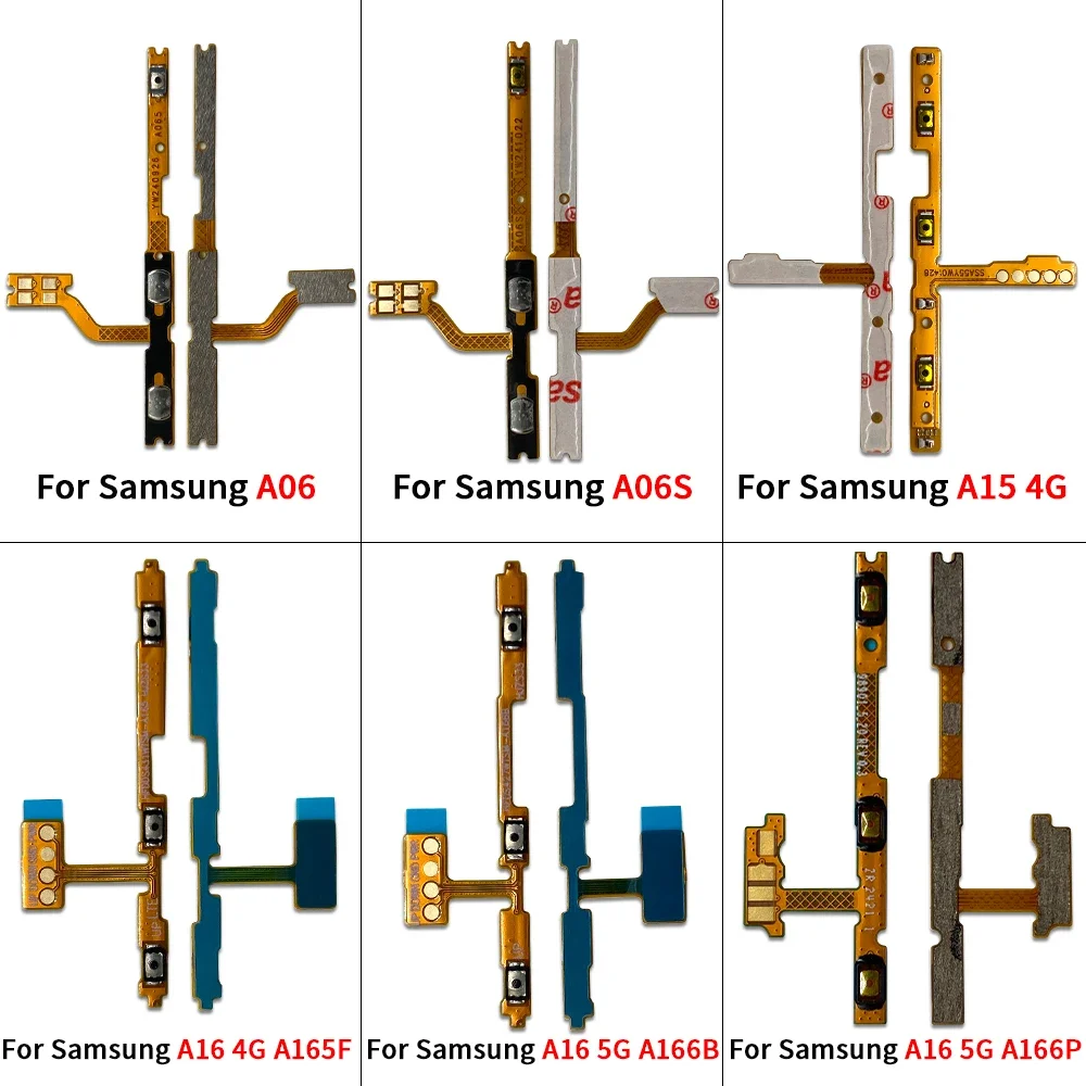 80Pcs,NEW Power Switch On/Off Button Volume Key Button Flex Cables Ribbon For Samsung A07 A05 A05S A06 A06S A17 A16 15 4G A25 5G