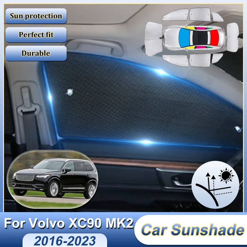 

Car Sunshade For Volvo XC90 Accessories MK2 2016 2017-2023 Full Coverage Sun Shade Car Visor Heat Insulating Anti-UV Protection