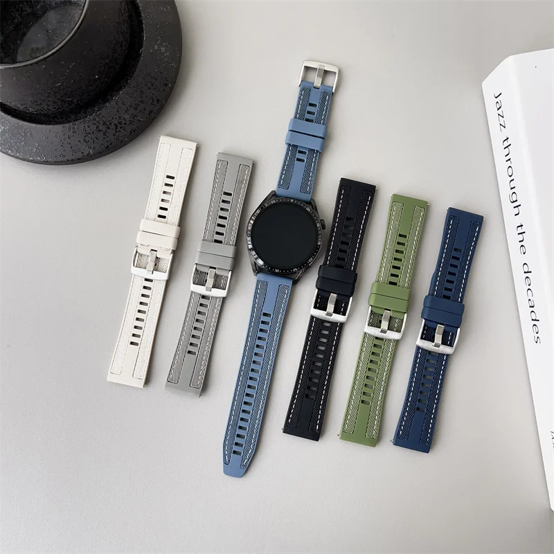 Official 20mm 22mm Nylon Strap For HUAWEI WATCH GT 5 4 46mm/Watch 4 5 Pro GT 3 2Pro 46mm 42mm Composite Silicone Band Bracelet