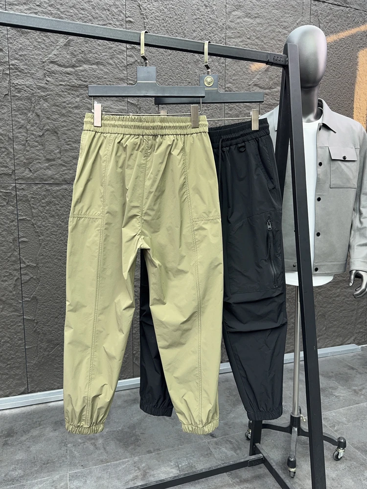 

Svip Slim Fit Trousers for Men Spring Summer Lightweight Breathable Elastic Waist Cargo Pants Faionable Urban Sle Casual ...