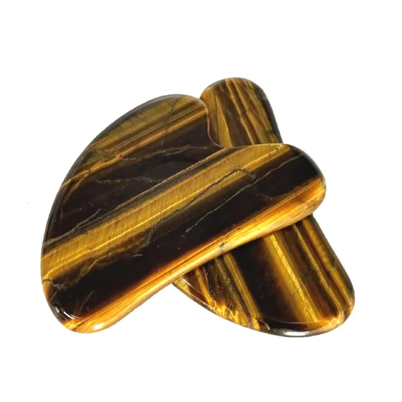 ธรรมชาติ Tiger Eye Guasha นวดสวยเครื่องมือขูดหน้าคอ Face Scraper นวดต่อต้านริ้วรอยผ่อนคลายเครื่องมือสปาหิน