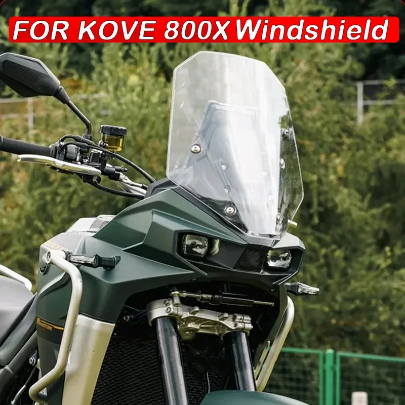 

KY800X Accessories Motorcycle Heightened Windshield For Colove Kove 800X Rally KY 800X 800 X Windshield Acrylic Windshield