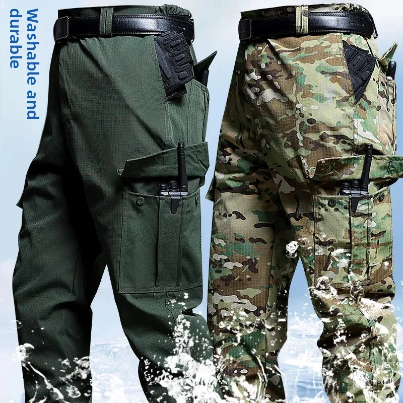 نمط جديد في الهواء الطلق التكتيكية مقاوم للماء السراويل التمويه التدريب عمال الرعد الكهربائية الجيل الثاني بنطلون #1