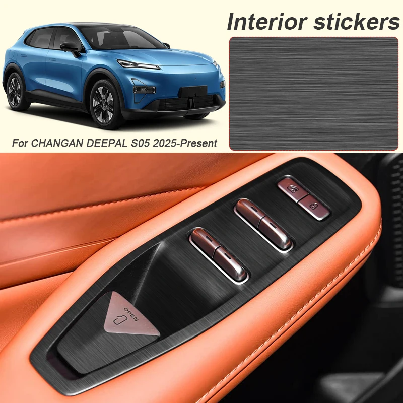 

Автомобильная карбоновая внутренняя наклейка для CHANGAN DEEPAL S05 2025-настоящее время, оконная подъемная панель, наклейка, защитная пленка для двери шестерни, аксессуар
