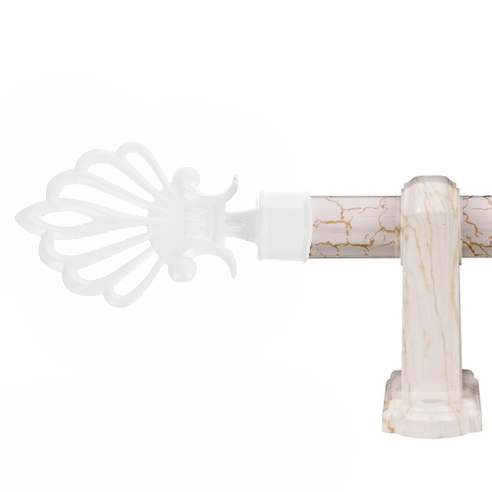 2Pcs Classic Stylish Curtain Rod Finials Roman Pole End Caps Decorative Curtain Rod Finals for Modern Home Window Drapery