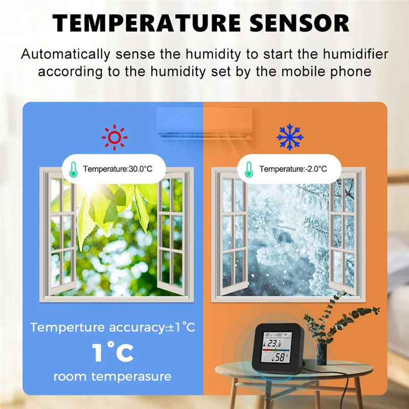 LICE-Tuya Wifi IR جهاز تحكم عن بعد عالمي مستشعر درجة الحرارة والرطوبة التحكم الذكي في تطبيق الحياة يعمل مع Alexa Google Home