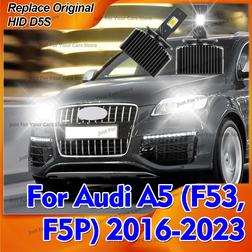 2x HID To LED D5S Headlights 6000K CSP 3570 Bulbs 30000LM For Audi A5 (F53 F5P) 2016-2023 2017 2018 2019 2020 2021 2022 Headlamp