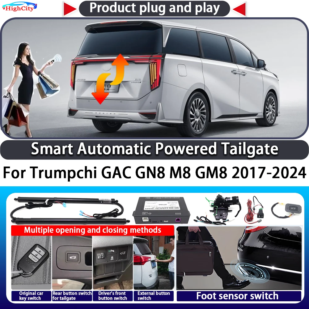 

For Trumpchi GAC GN8 M8 GM8 2017-2024 Smart Automatic Powered Tailgate Key Control Trunk Lift Close Kit Electric Power Tailgate