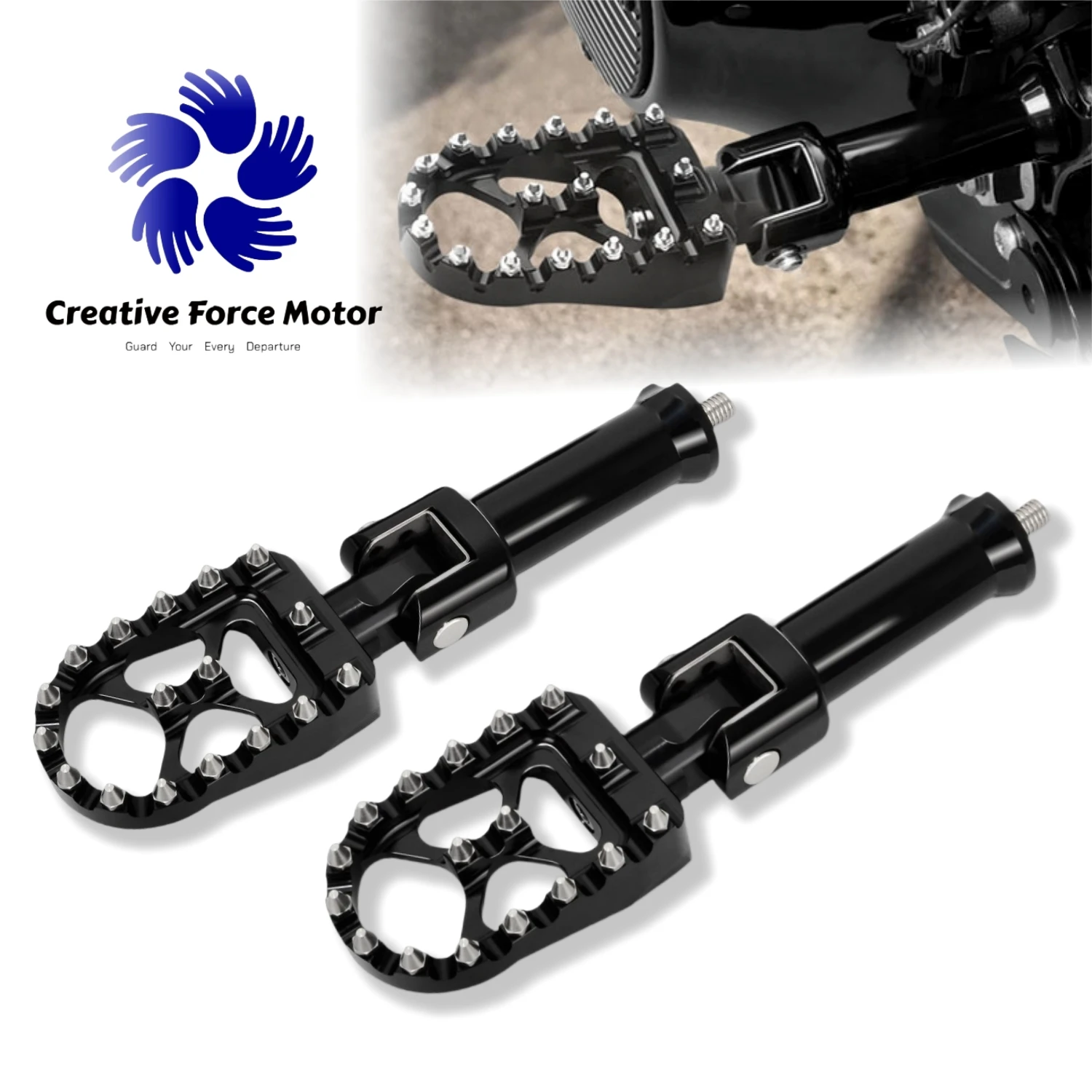 2018-2026 دواسة مسند القدمين للركاب/طقم تثبيت أوتاد القدم الخلفية للدراجة النارية لدراجة Harley Softail Low Rider S T Street Bob 114 Fat Boy #1