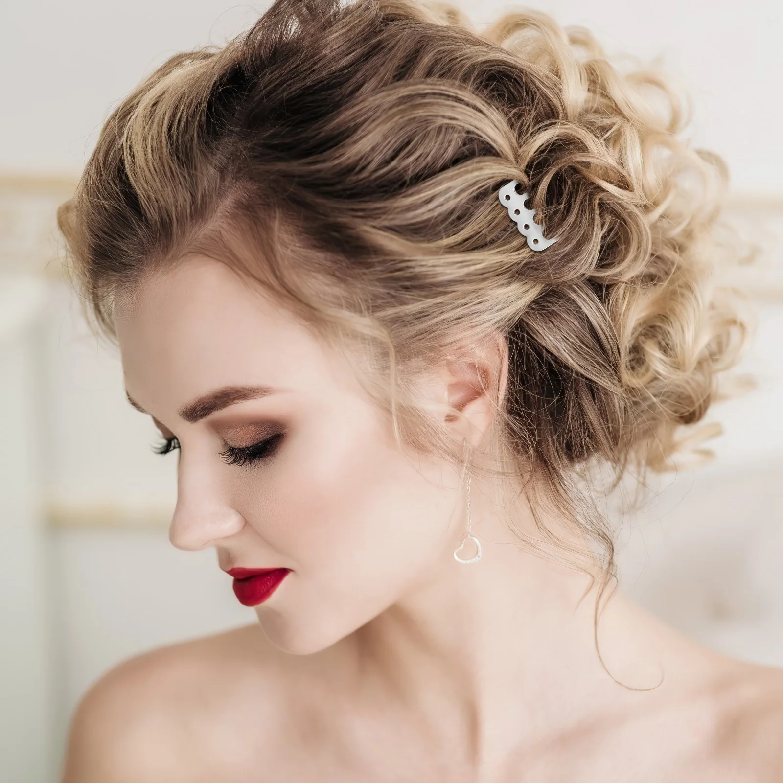 

50Pcs DIY Hair Combs Durable Metal Tuck Comb Lightweight Five Teeth Combs for Daily Wedding Use DIY Hair Clip Tooth Tuck Comb