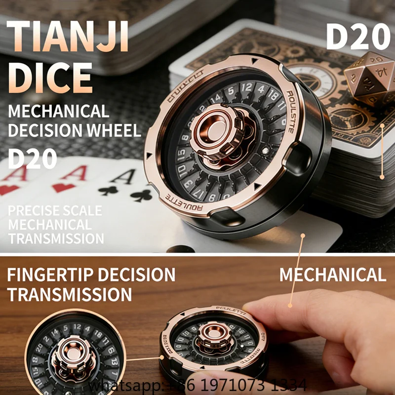 D20 Lucky Roulette Wheel Fidget Spinner Anti Stress Toy EDC Hand Toy Desk Gadget DND Table Game Decompression Spinning Dice Gift