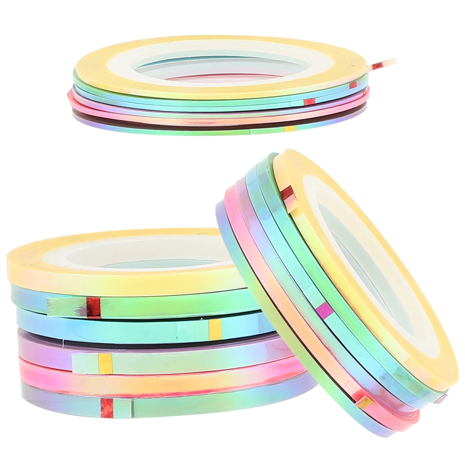 18 لفة من شريط الأظافر المعدني، خطوط لاصقة ملونة للاستخدام في صالونات التجميل المبتكرة لتزيين الأظافر في المهرجانات #4