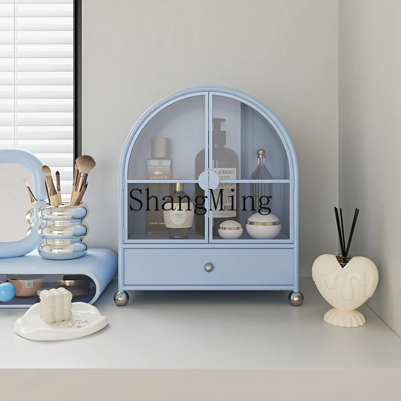 

CL Dopamine Color Shelf Desktop Small Wrought Iron ins Style Cosmetics Drawer Storage Cabinet