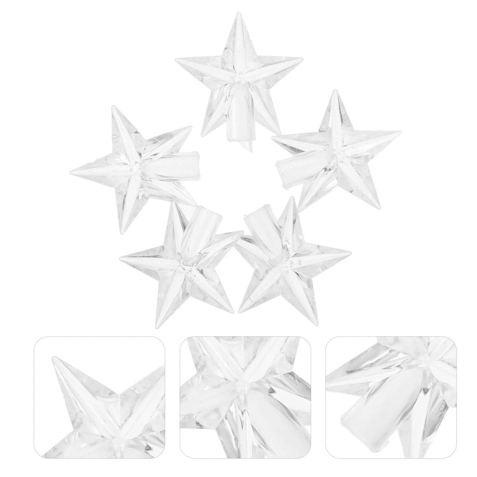 

100pcs Star Shape String Lamp Plastic Lightshade Decorative Bulb Cover For Diy Party Holiday Xmas Tree Light Covers