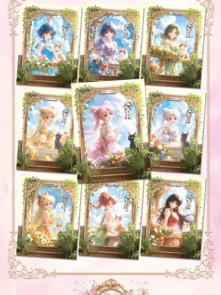 Sailor Moon Cards Anime Waifu Cards Booster Box - First Edition Rare Flash Cards Featuring Tsukino Usagi Mizuno Ami Collectible