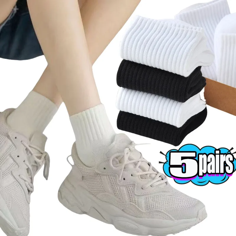 

1-5 пар дышащих носков, быстросохнущие, с защитой от запаха, нескользящие носки для бега в тренажерном зале, унисекс, носки средней длины с узором, спортивные носки