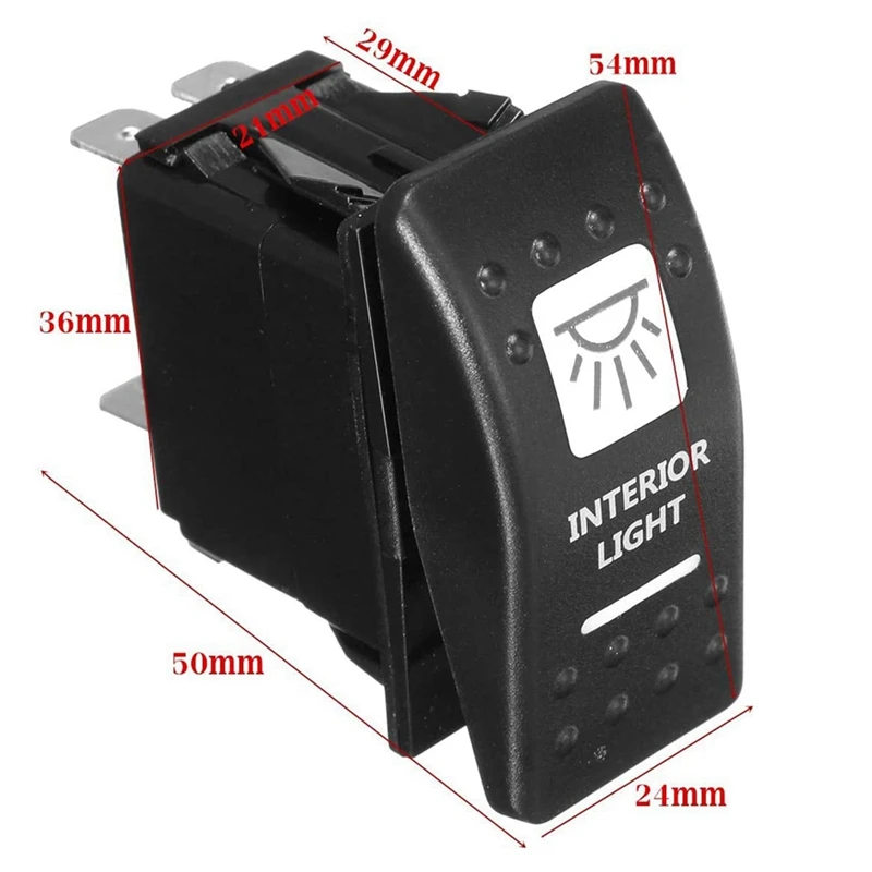 Interruptor basculante de luz Interior, 2 piezas, blanco, para UTV, ATV, todoterreno, Can-Am, Maverick, X3, 2017, 2018