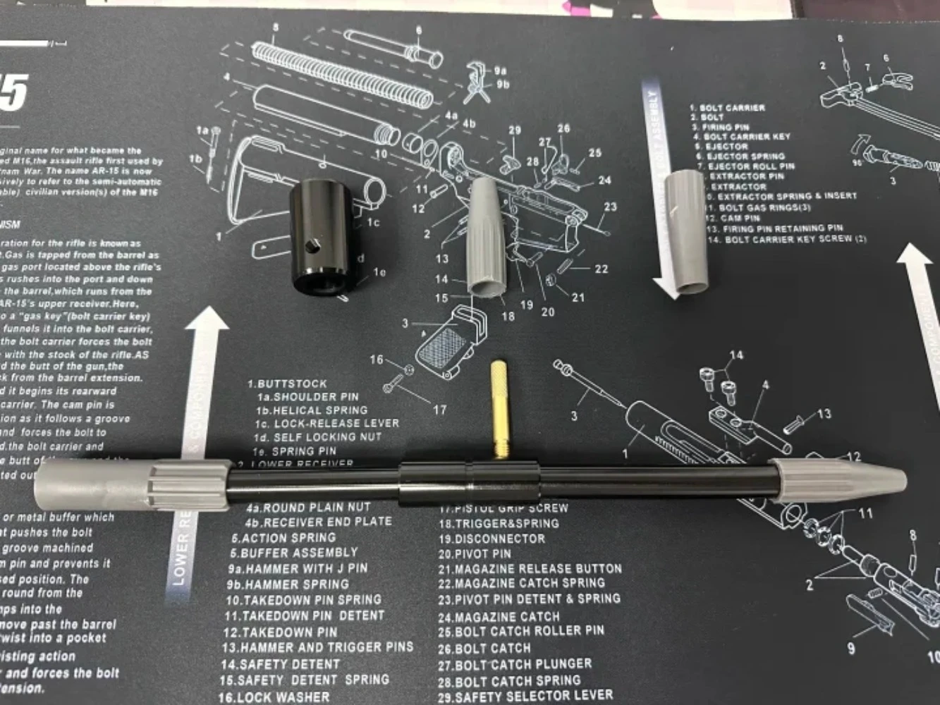Tactical Universal 8PCS.17Cal .22Cal .30Cal Gun Bore Guide Cleaning Rifle Brush Clean Kit Hunting Accessories
