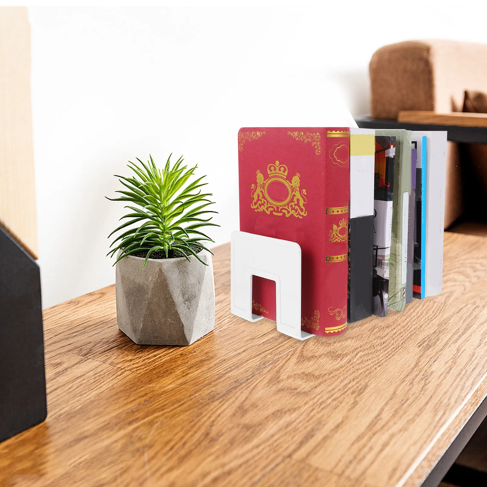 

Desktop Acrylic File Organizer Document Storage Rack Book Holder Multifunctional Office Desk Organizer Magazine Holder