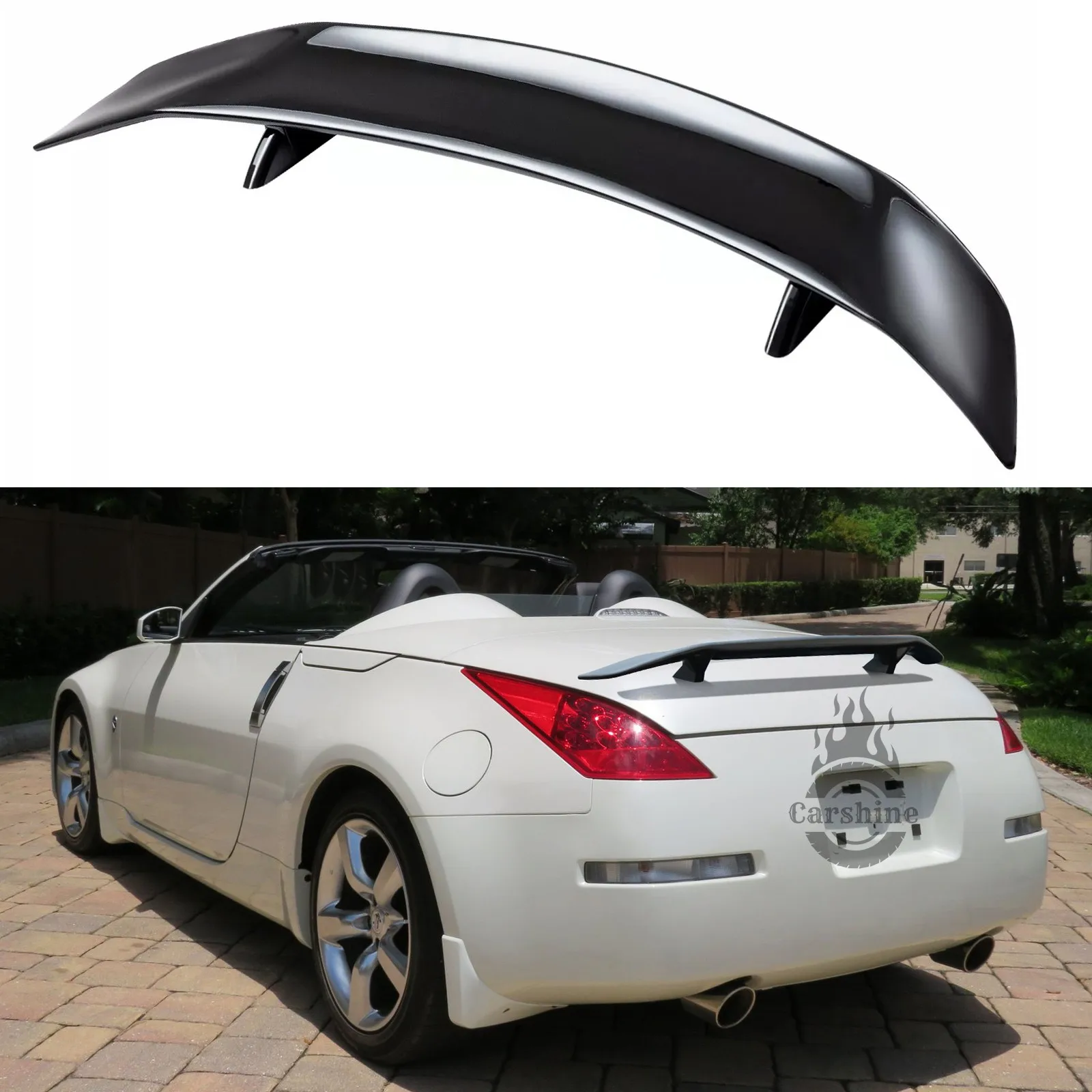 

47" Gloss Car Rear Trunk GT Spoiler Tail Wing For Nissan 350Z Z33 N1 Nismo 370Z