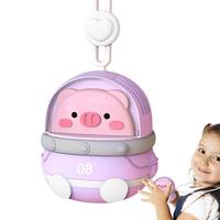 Portable Small Hangable Neck Fan Cute Cartoon Bladeless Neckband Fan Air Cooler Rechargeable Hangable Neck Fan For Kids