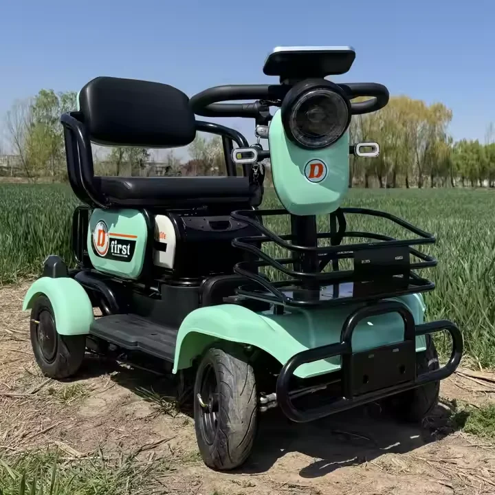 Y4-LH Four-wheel Electric Vehicle for Elderly Household Small Scooter Three-seat Adjustable Electric Tricycle Elderly Leisure