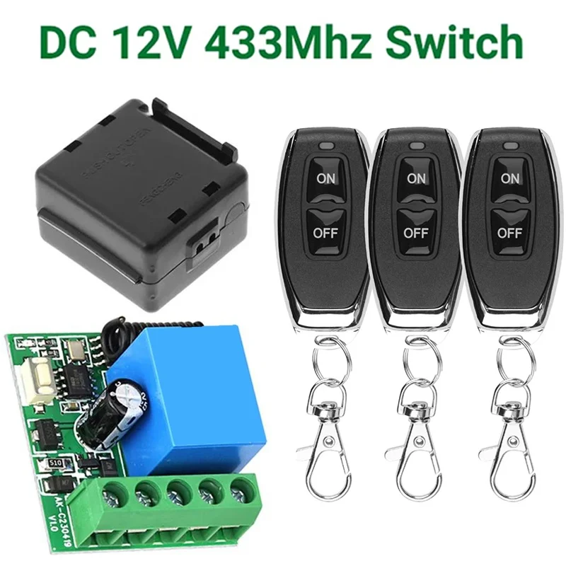 DC 12V 433Mhz RF Wireless Remote Control Wireless Switch 10A Wireless Switch Receiver Module Easy Carry Design For Daily Work