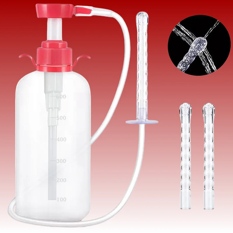 600ML Bidet Vagina Cleaner Anal Cleaning Syringe Cleaning Irrigator Cleaning Vagina Device Bathroom Accessories Douche Enema But