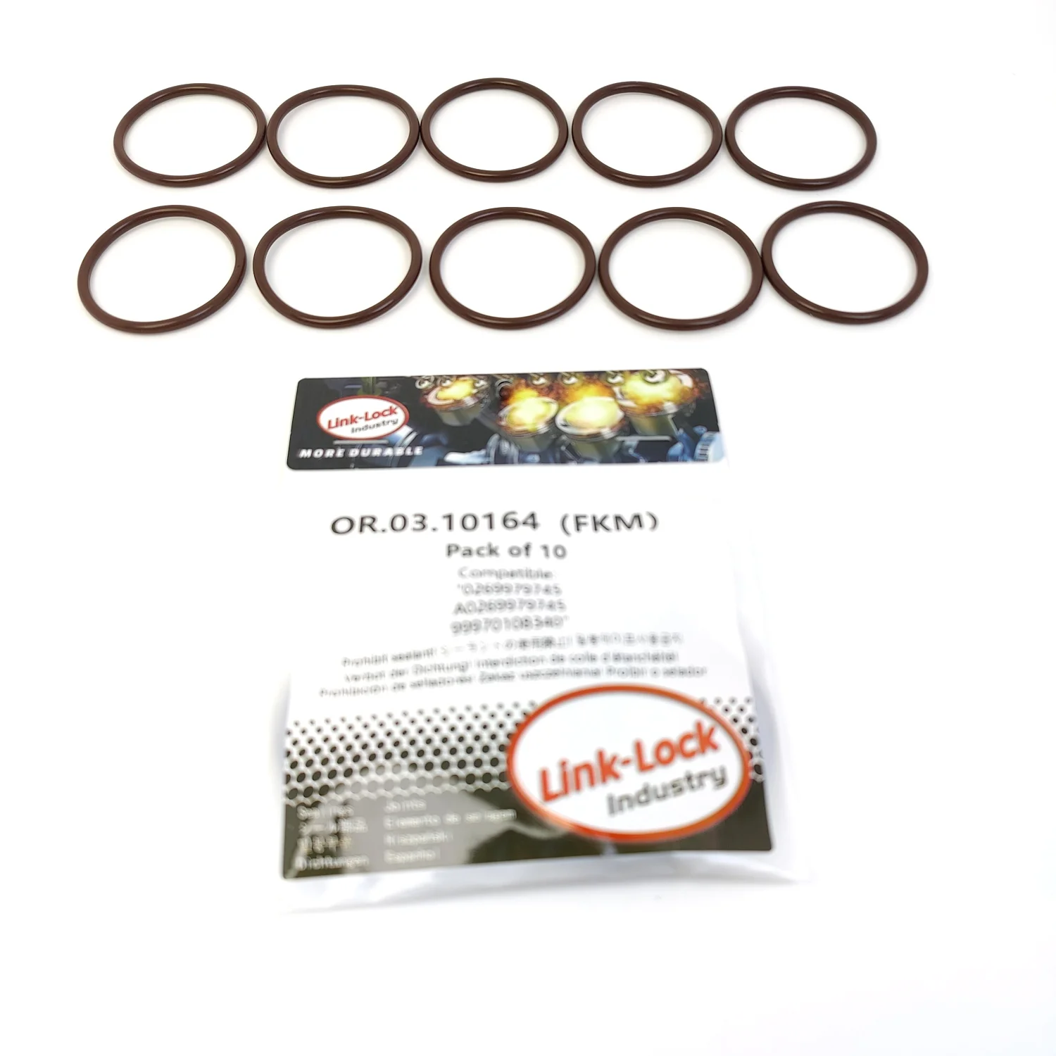 

Комплект уплотнительных колец LINK-LOCK 10 шт. OR.03.10164 FKM Viton для трубопроводов охлаждающей жидкости 0269979745 A0269979745 99970108340