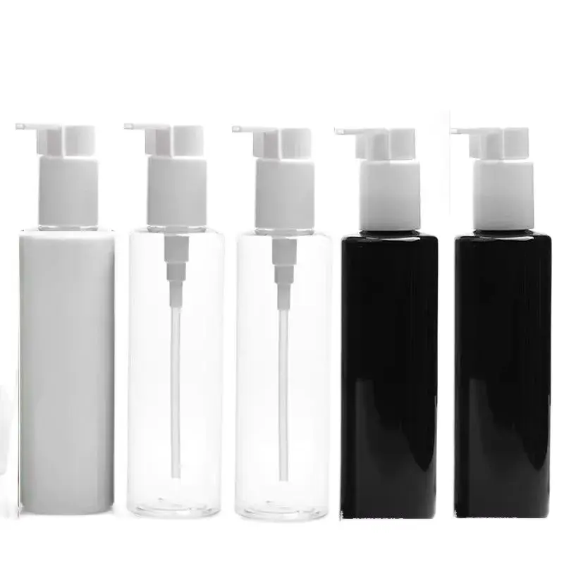 

30Pcs 200ml Lotion Bottle White Pump Round PET Portable Cosmetic Packaging Container Empty Plastic Shampoo Refillable Bottles