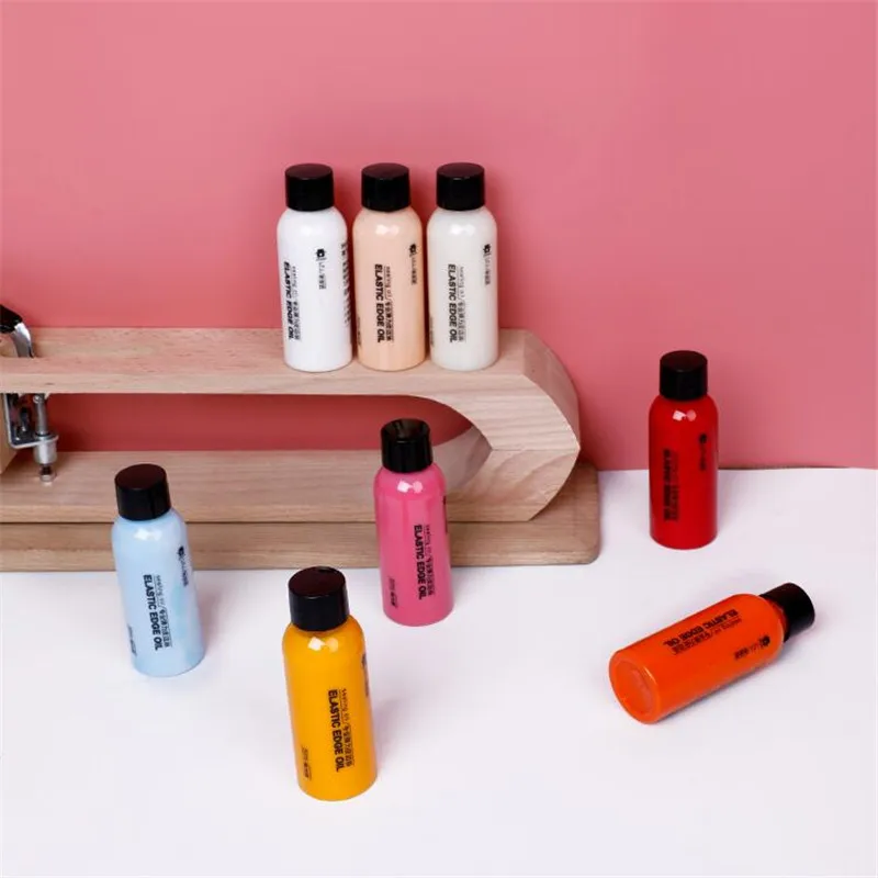 30ml conjunto de pintura de couro diy artesanato borda de pintura de couro borda óleo corante couro elástico borda óleo ferramenta reparo bolsa