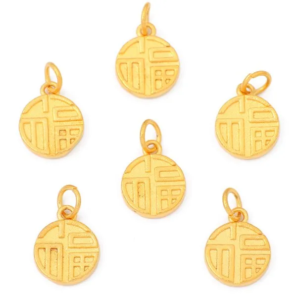 1pcs 10mm Ancient China-Chic Shajin Pinganfu Brand Pendant Handmade diy Bracelet Necklace Earring Ornament  Material