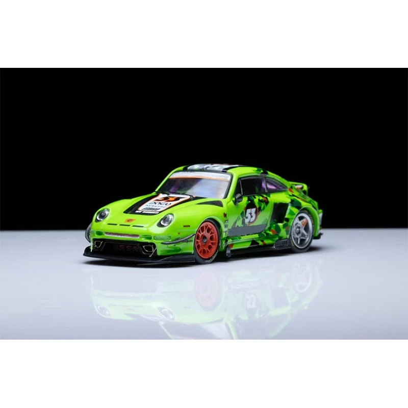 PreSale DCM 1:64 RWB 993 Ducktail Modified Magnetic Detachable Hood Diecast Diorama Car Model Collection Miniature Toys